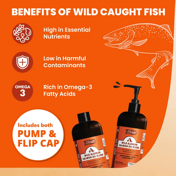 Singapaw WILD ALASKAN SALMON OIL BLEND 8oz (236ml) / 16oz (473ml) Pet Supplements