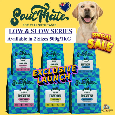 Soul Mate [15% OFF] SoulMate Low & Slow Air Dried Dog Food 500g/1KG (3 Flavours) Dog Food & Treats