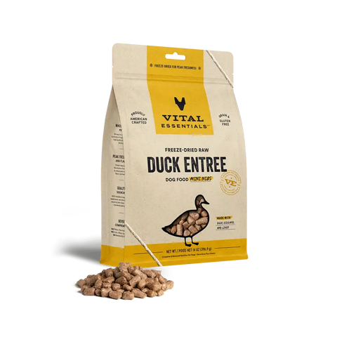 Not specified (Save 9% ) Vital Essentials® Freeze-Dried Raw Duck Entree Dog Food Mini Nibs 5.5/14oz Dog Food & Treats