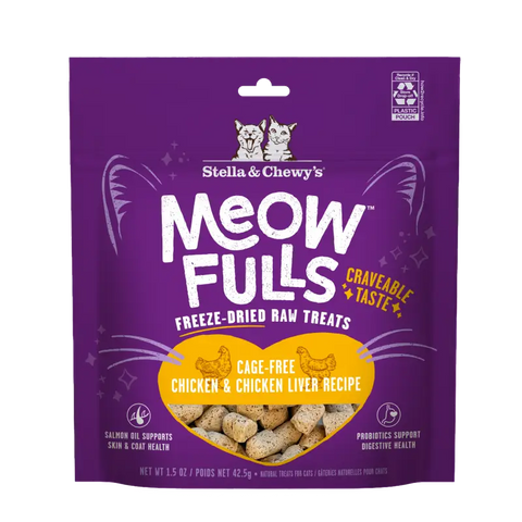 Stella & Chewy’s Stella & Chewy’s Meowfulls Freeze Dried Cat Treats (3 Flavours Available) Cat Food & Treats