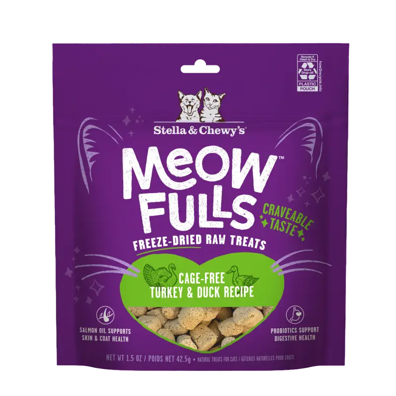 Stella & Chewy’s Stella & Chewy’s Meowfulls Freeze Dried Cat Treats (3 Flavours Available) Cat Food & Treats