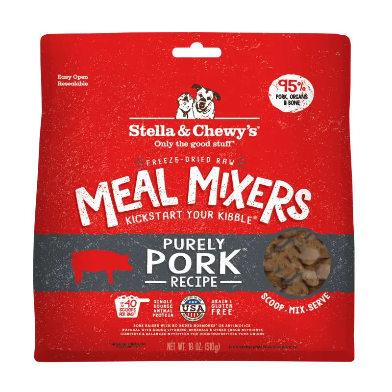 Stella & Chewy’s Stella & Chewy’s Purely Pork Freeze-Dried Meal Mixers For Dogs Dog Food & Treats