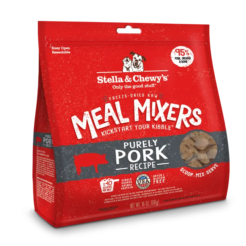Stella & Chewy’s Stella & Chewy’s Purely Pork Freeze-Dried Meal Mixers For Dogs Dog Food & Treats