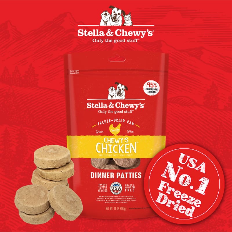 Stella & Chewy’s Stella & Chewy’s Chewy’s Chicken Dinner Patties Freeze-Dried Dog Food (2 Sizes) Dog Food & Treats