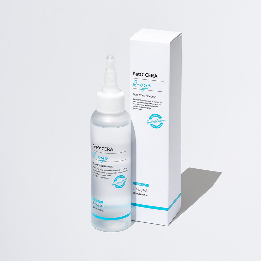PetO' CERA Q-Eve Tear Stain Remover 120mL for Dogs and Cats