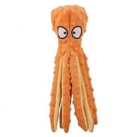 Pet Toon Pet Toon Orange Octopus Soft Toys for Pets Dog & Cat Accessories