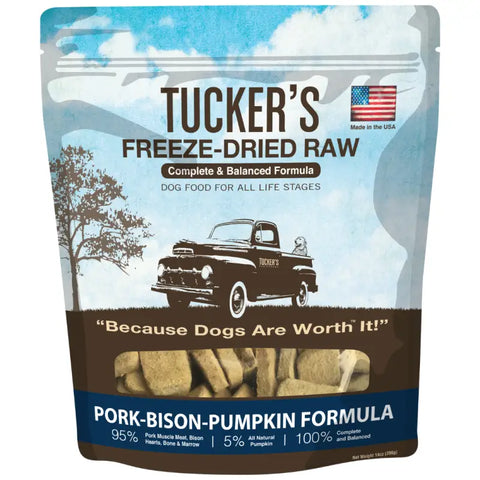 Tucker’s Tucker’s Complete & Balanced Formula Freeze Dried Raw Dog Food (Pork-Bison-Pumpkin Formula) 14oz Dog Food & Treats