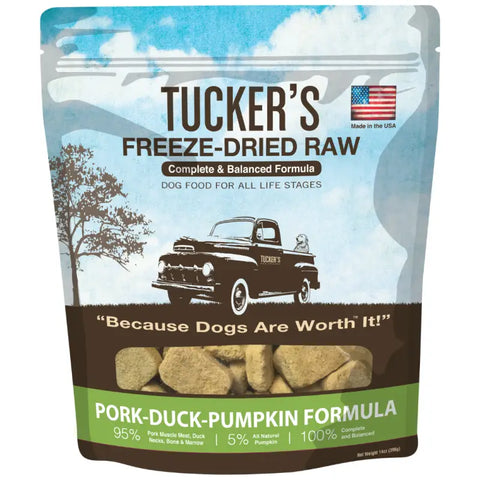 Tucker’s Tucker’s Complete & Balanced Formula Freeze Dried Raw Dog Food(Pork-Duck-Pumpkin Formula) 14oz Dog Food & Treats