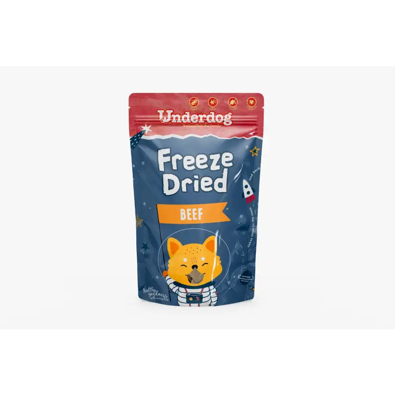 Underdog Underdog Freeze Dried Beef Dog Treat 60g [Locally Made] Dog Food & Treats