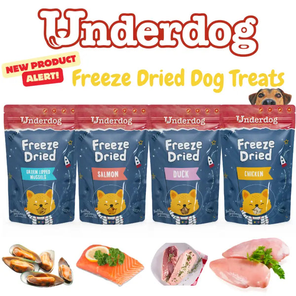 Underdog Underdog Freeze Dried Dog Treats 50g (4 Flavours Available) Dog Food & Treats