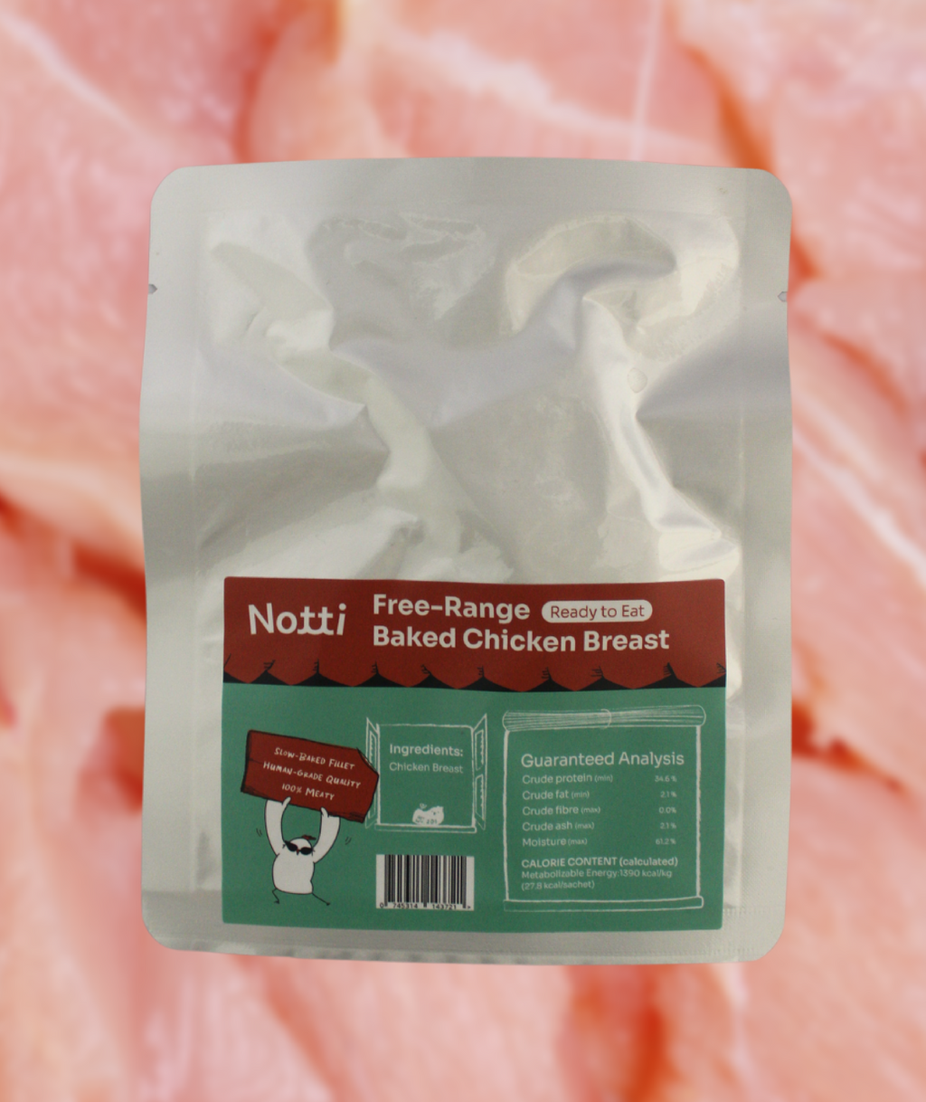 [10% OFF} "Notti Free-Range Baked  Chicken Breast Fillet  (4 x20g) 80g Treats For Dogs & Cats