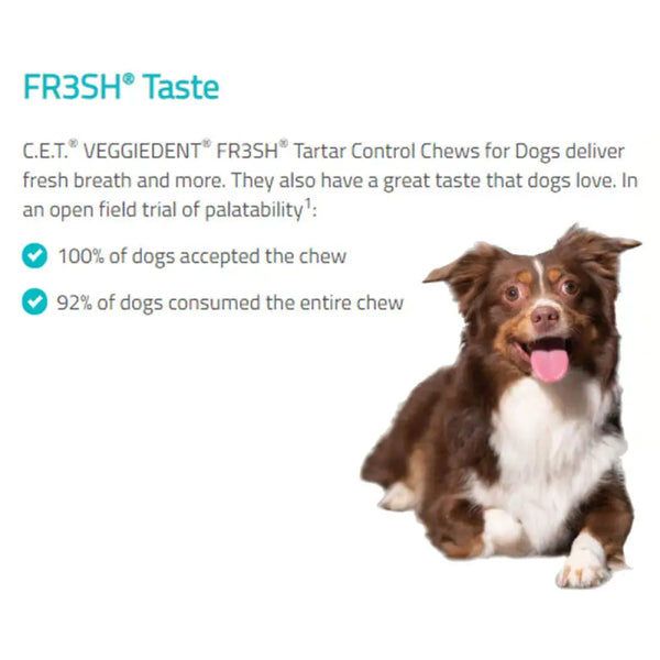 Virbac Virbac C.E.T. Veggiedent Tartar Control Chews 224g Dog Food & Treats