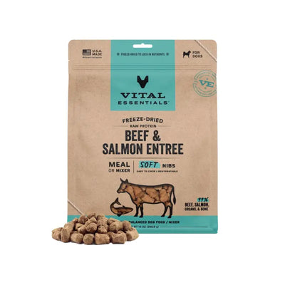 Vital Essentials Vital Essentials® Freeze Dried Raw Beef & Chicken Entree & Mixer Cat Food Soft Nibs 12 oz Cat Food & Treats