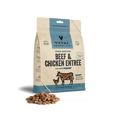 Vital Essentials Vital Essentials® Freeze Dried Raw Chicken Entree Cat Food Mini Nibs 8oz Cat Food & Treats