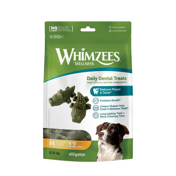 Whimzees Whimzees Alligator Natural Dog Treats 360g (3 Sizes) Dog Food & Treats