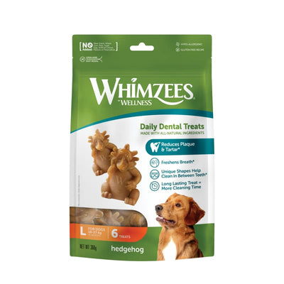 Whimzees Whimzees Hedgehog Large Natural Dog Treats 360g Dog Food & Treats