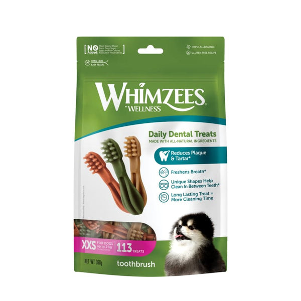 Whimzees Whimzees Toothbrush Natural Dog Treats 360g (5 Sizes) Dog Food & Treats