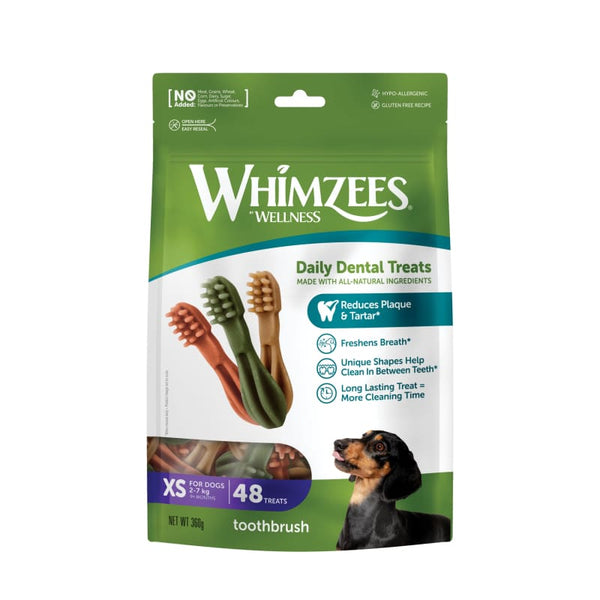 Whimzees Whimzees Toothbrush Natural Dog Treats 360g (5 Sizes) Dog Food & Treats