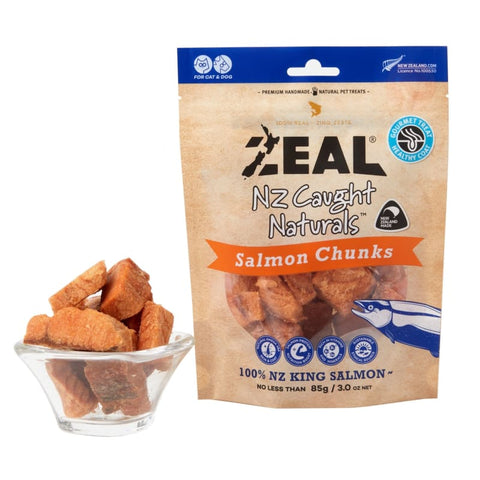 Zeal [3 FOR $56] Zeal Salmon Chunks Cat & Dog Treats 85g Dog Food & Treats