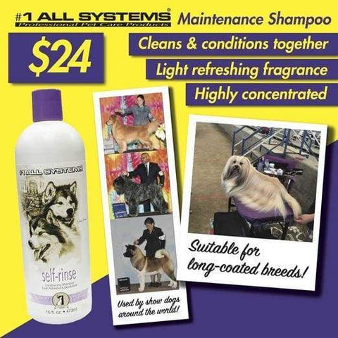 #1 All Systems #1 All Systems Self-Rinse Conditioning Shampoo & Coat Refresher Grooming & Hygiene