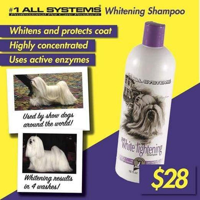 #1 All Systems #1 All Systems Pure White Lightening Pet Shampoo Grooming & Hygiene