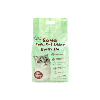 Aa Pet [6 FOR $42 | 50% OFF] Aa Pet Soya Tofu Green Tea Cat Litter 7L Cat Litter & Accessories