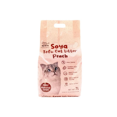 Aa Pet [6 FOR $42 | 50% OFF] Aa Pet Soya Tofu Peach Cat Litter 7L Cat Litter & Accessories