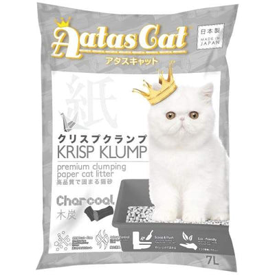 Aatas Cat Aatas Cat Krisp Klump Paper Cat Litter Charcoal 7L Cat Litter & Accessories