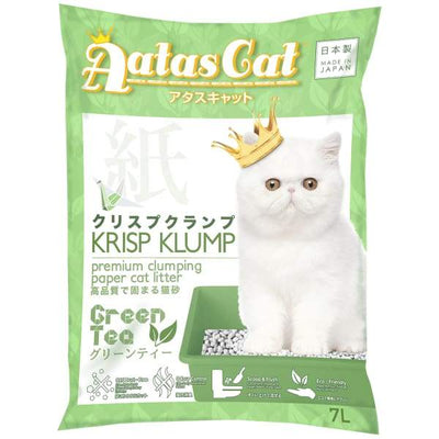 Aatas Cat Aatas Cat Krisp Klump Paper Cat Litter Green Tea 7L Cat Litter & Accessories