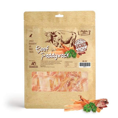 Absolute Bites Absolute Bites Air Dried Beef Paddywack 210g Dog Food & Treats