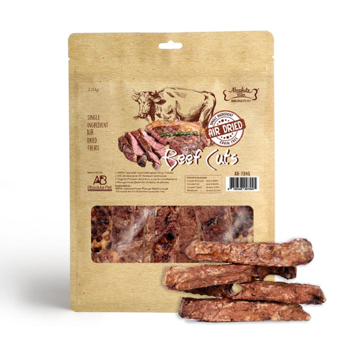 Absolute Bites [31% OFF] Absolute Bites Beef Cuts Air Dried Dog Treats 220g Dog Food & Treats