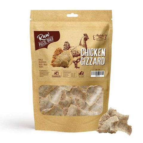 Absolute Bites [3 for $29] Absolute Bites Chicken Glizzard Freeze-dried Raw Dog & Cat Treats 65g Dog Food & Treats