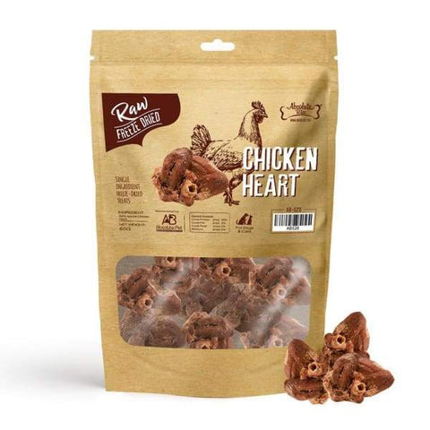 Absolute Bites [3 for $29] Absolute Bites Chicken Heart Freeze-dried Raw Dog & Cat Treats 65g Dog Food & Treats