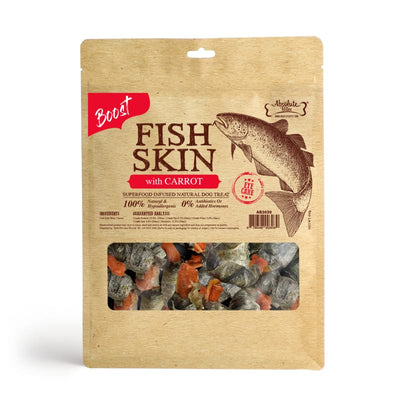 Absolute Bites [$11 OFF] Absolute Bites Fish Skin With Carrot Air-Dried Dog Treats 450g Dog Food & Treats