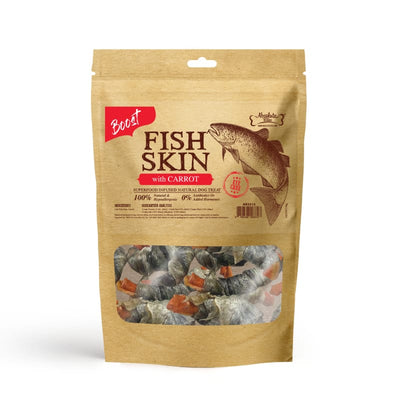 Absolute Bites [33% OFF] Absolute Bites Fish Skin With Carrot Air-Dried Dog Treats 90g Dog Food & Treats