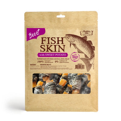 Absolute Bites [$11 OFF] Absolute Bites Fish Skin With Sweet Potato Air-Dried Dog Treats 450g Dog Food & Treats
