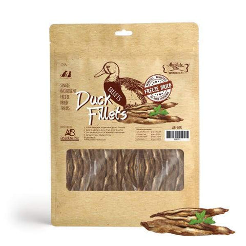 Absolute Bites Absolute Bites Freeze Dried Duck Fillet Dog & Cat Treats 250g Dog Food & Treats