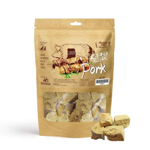 Absolute Bites [3 for $29] Absolute Bites Freeze Dried Pork Liver Dog & Cat Treats 4oz Dog Food & Treats