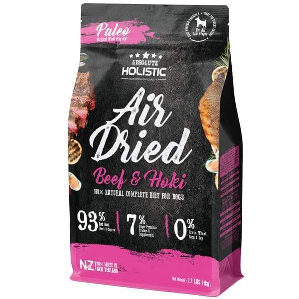 Absolute Holistic [2 for $88] Absolute Holistic Air Dried Beef & Hoki Dog Food 1kg Dog Food & Treats