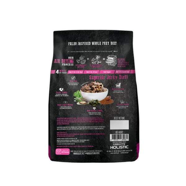 Absolute Holistic [2 for $88] Absolute Holistic Air Dried Beef & Hoki Dog Food 1kg Dog Food & Treats