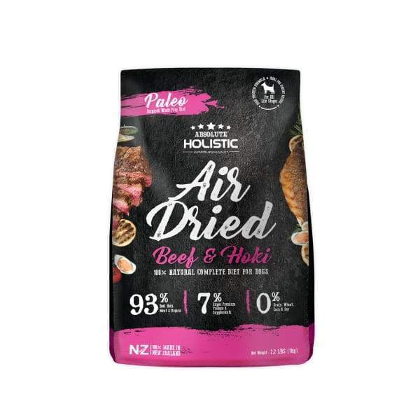 Absolute Holistic [2 for $88] Absolute Holistic Air Dried Beef & Hoki Dog Food 1kg Dog Food & Treats