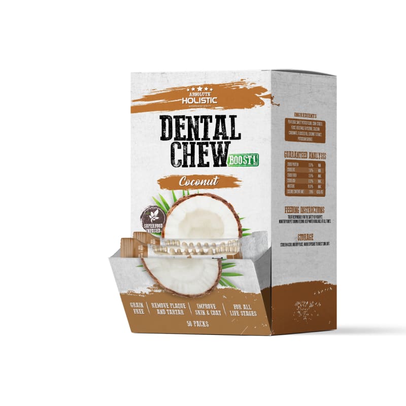 Absolute Holistic Absolute Holistic Boost Coconut Dental Dog Chew 4 Inch (25g) Dog Food & Treats