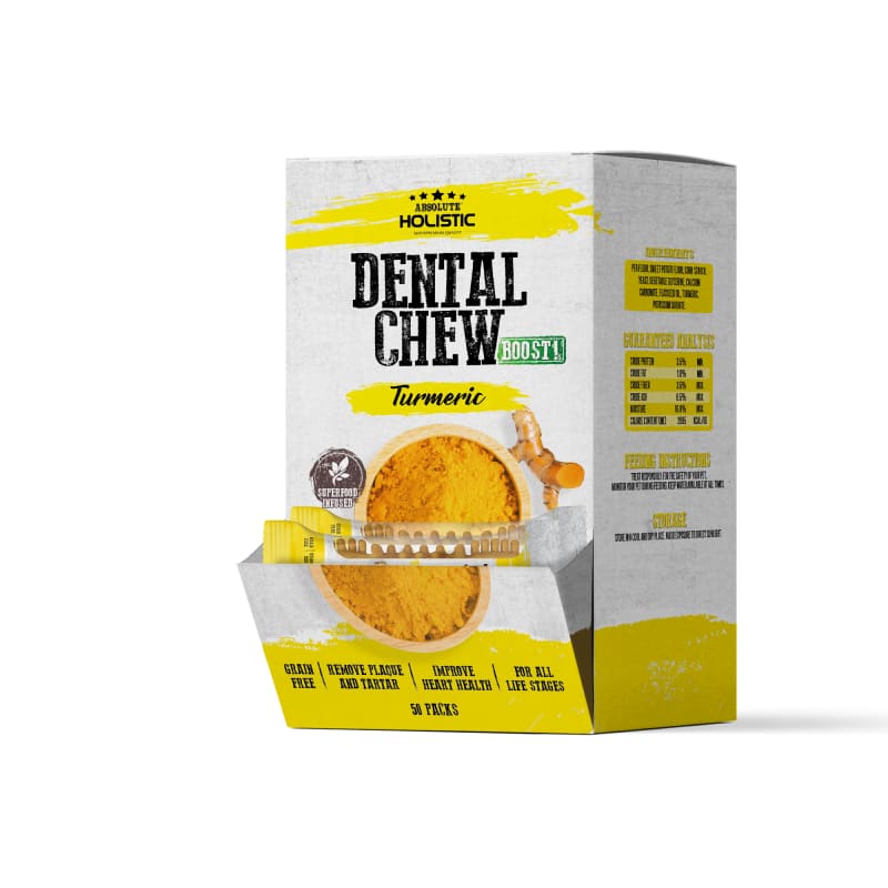 Absolute Holistic Absolute Holistic Boost Turmeric Dental Dog Chew 4 Inch (25g) Dog Food & Treats
