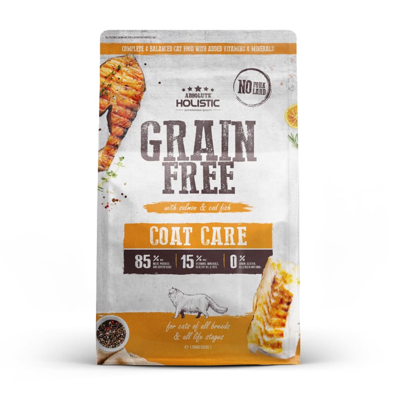 Absolute Holistic [UP TO 36% OFF] Absolute Holistic Coat Care Grain-free Dry Cat Food (2 Sizes) Cat Food & Treats