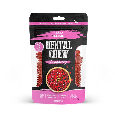 Absolute Holistic [2 FOR $6.60 EACH] Absolute Holistic Cranberry Value Pack Dental Dog Chew 160g Dog Food & Treats