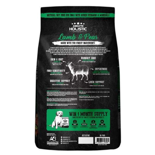 Absolute Holistic [Expo Deal $39 OFF*] Absolute Holistic Grain Free Lamb & Peas Dry Dog Food Dog Food & Treats