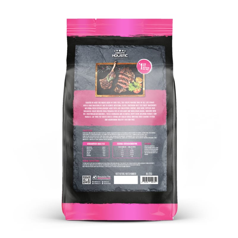 Absolute Holistic [UP TO 31% OFF] Absolute Holistic Kibbles In The Bag Beef & Lamb Dry Dog Food (2 Sizes) Dog Food & Treats