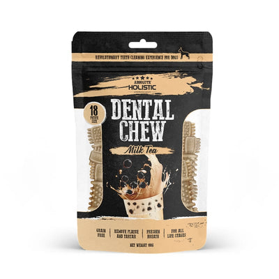 Absolute Holistic [2 FOR $6.60 EACH] Absolute Holistic Milk Tea Value Pack Dental Dog Chew 160g Dog Food & Treats