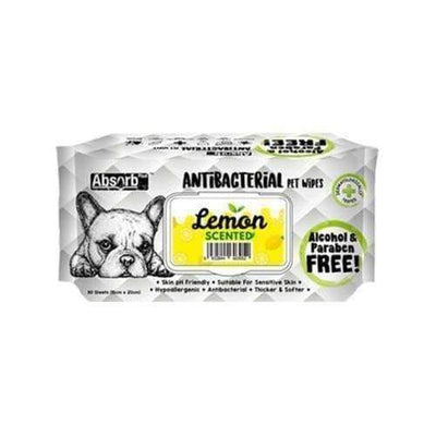Absorb Plus [12 for $39.90 ONLY] Absorb Plus AntiBacterial Pet Wipes 80pcs (Lemon) Grooming & Hygiene