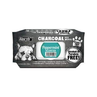 Absorb Absorb Plus Charcoal Pet Wipes 80pcs (Peppermint) [PROMO] 3 FOR $15 Grooming & Hygiene